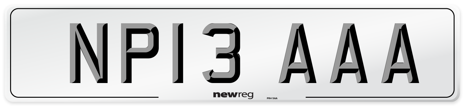 NP13 AAA Number Plate from New Reg